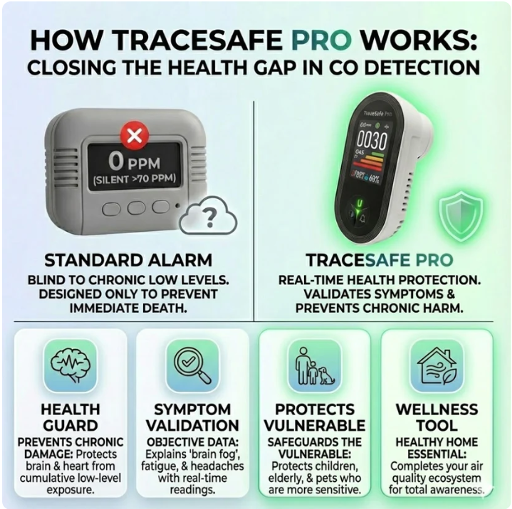 TraceSafe PRO™ – Low Level Carbon Monoxide Monitor