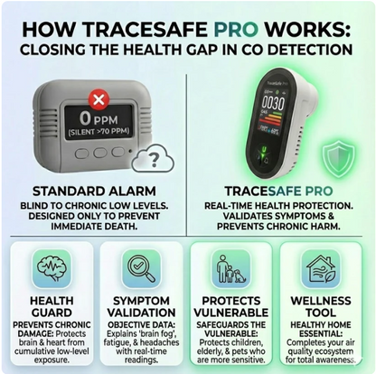 TraceSafe PRO™ – Low Level Carbon Monoxide Monitor