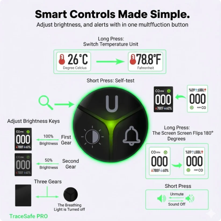 TraceSafe PRO™ – Low Level Carbon Monoxide Monitor
